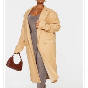 Plus size Camel oversized shoulder
